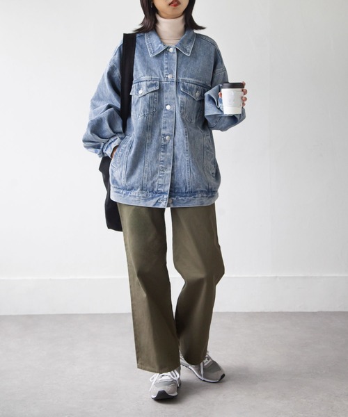 Chillfar（チルファー）の「オーバーサイズデニムジャケット（デニムジャケット・レディース・サックスブルー/ブルー・FREE）」の12枚目の写真