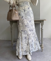one after another NICE CLAUP | 【ZOZO限定商品】新色追加/線画花柄ロングスカート(スカート)