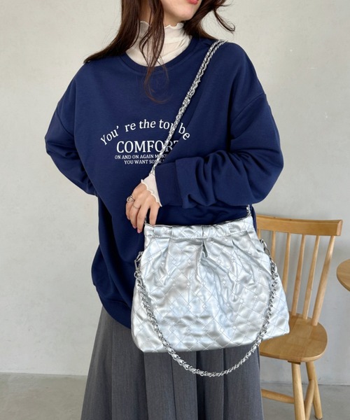 セール】quilting chain shoulder bag／2WAYキルティングPU