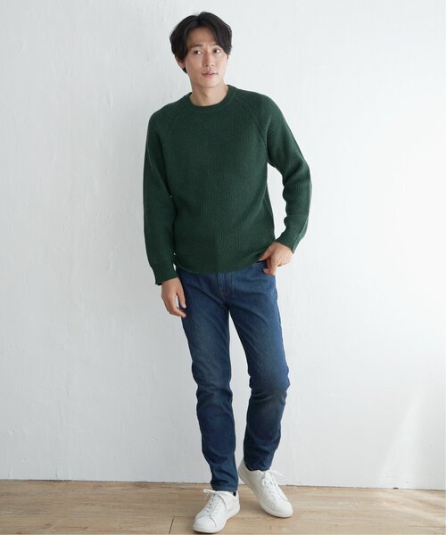 ikka(イッカ)の「【洗濯機で洗える】ウォッシャブルラムウールクルーニット(ニット/セーター・メンズ・チャコールグレー/ライトグレー/グリーン/ネイビー・S/M/L/XL)」の17枚目の写真