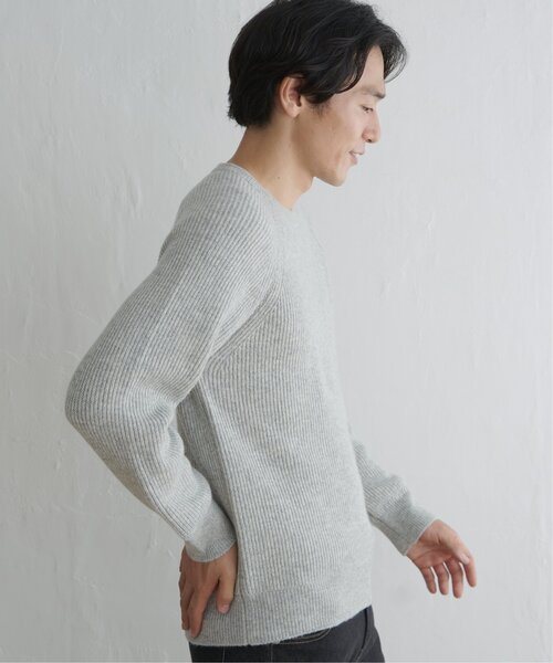 ikka(イッカ)の「【洗濯機で洗える】ウォッシャブルラムウールクルーニット(ニット/セーター・メンズ・チャコールグレー/ライトグレー/グリーン/ネイビー・S/M/L/XL)」の20枚目の写真