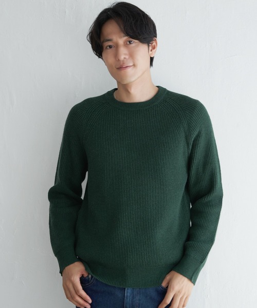 ikka(イッカ)の「【洗濯機で洗える】ウォッシャブルラムウールクルーニット(ニット/セーター・メンズ・チャコールグレー/ライトグレー/グリーン/ネイビー・S/M/L/XL)」の6枚目の写真
