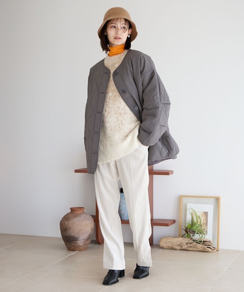 LOWRYS FARM(ローリーズファーム)の「ストレッチベロアライクパンツ 971225(その他パンツ・レディース・アイボリー/チャコールグレー/ブルー/ブラック・MEDIUM/LARGE)」の6枚目の写真