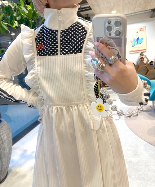 Alley by w closet(アリーバイダブルクローゼット)の「【Alley】フリルエプロンスカート(ワンピース・レディース・オフホワイト/ピンク・FREE)」の11枚目の写真
