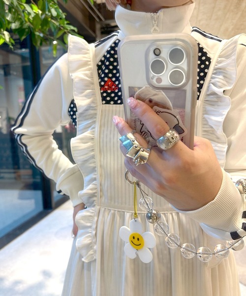 Alley by w closet(アリーバイダブルクローゼット)の「【Alley】フリルエプロンスカート(ワンピース・レディース・オフホワイト/ピンク・FREE)」の12枚目の写真