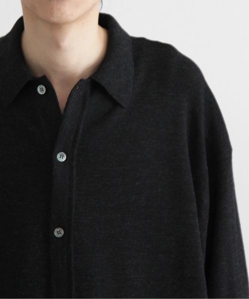 トップス crepuscule Knit Shirts L/S crepuscule (クレプスキュール) knit shirts L/S / ニットシャツ