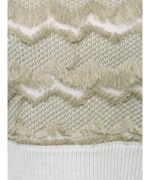 MURUA（ムルーア）の「ジャガードフリンジニット（ニット/セーター・レディース・オレンジ/ネイビー/ベージュ・FREE）」の14枚目の写真