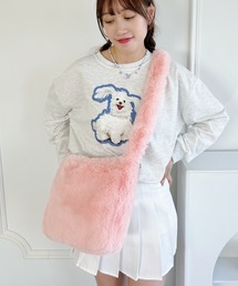フェイクファーショルダーバッグ