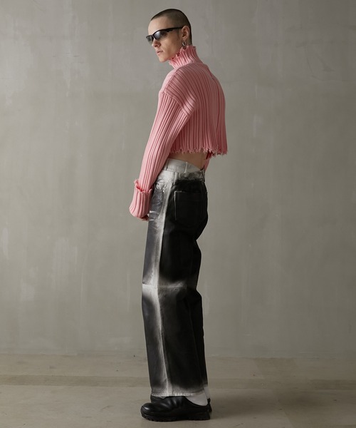 PRANK PROJECT（プランクプロジェクト）の「パワーショルダーニット / Power Shoulder Knit（ニット/セーター・レディース・ピンク/レッド/アイボリー/チャコールグレー・FREE）」の9枚目の写真