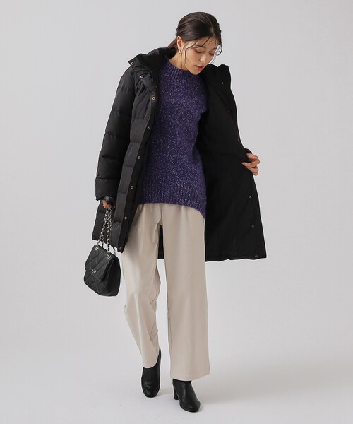 DRESKIP（ドレスキップ）の「◆【体型カバー】ふわふわミックスヤーン ハイネックニット（ニット/セーター・レディース・ライトグリーン/ダークブラウン/ピンク系/イエロー系その他/ライトベージュ/パープル系・02/03/04）」の9枚目の写真