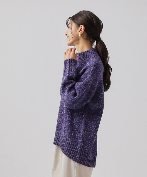 DRESKIP（ドレスキップ）の「◆【体型カバー】ふわふわミックスヤーン ハイネックニット（ニット/セーター・レディース・ライトグリーン/ダークブラウン/ピンク系/イエロー系その他/ライトベージュ/パープル系・02/03/04）」の11枚目の写真