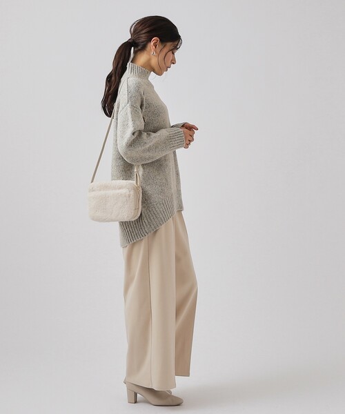 DRESKIP（ドレスキップ）の「◆【体型カバー】ふわふわミックスヤーン ハイネックニット（ニット/セーター・レディース・ライトグリーン/ダークブラウン/ピンク系/イエロー系その他/ライトベージュ/パープル系・02/03/04）」の13枚目の写真