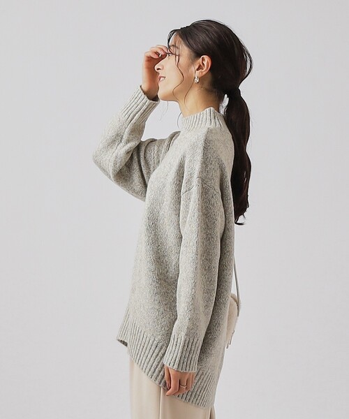 DRESKIP（ドレスキップ）の「◆【体型カバー】ふわふわミックスヤーン ハイネックニット（ニット/セーター・レディース・ライトグリーン/ダークブラウン/ピンク系/イエロー系その他/ライトベージュ/パープル系・02/03/04）」の16枚目の写真