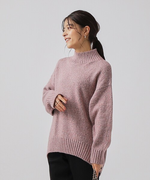 DRESKIP（ドレスキップ）の「◆【体型カバー】ふわふわミックスヤーン ハイネックニット（ニット/セーター・レディース・ライトグリーン/ダークブラウン/ピンク系/イエロー系その他/ライトベージュ/パープル系・02/03/04）」の22枚目の写真