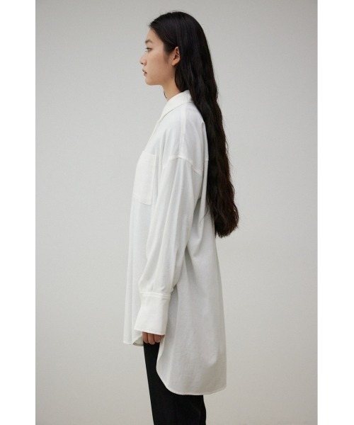 【美品】アトリエダンタン ホワイト 長袖シャツ チュニック Atelier d'antan アトリエダンタン コットン ヘンリーネックプル