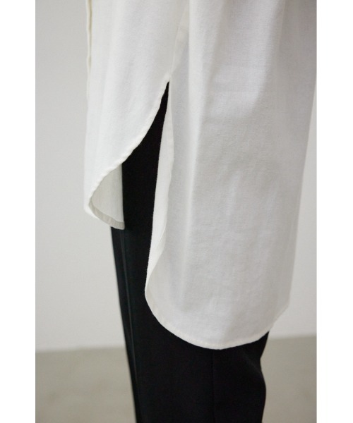 AZUL by moussy（アズールバイマウジー）の「2WAY袖ボタンチュニックシャツ（シャツ/ブラウス・レディース・ブルー/アイボリー・FREE）」の12枚目の写真