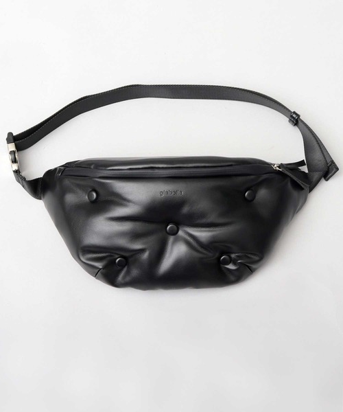 glabella（グラベラ）の「パデッド クッション PU ウエストバッグ（ボディバッグ/ウエストポーチ・メンズ・ブラック・FREE）」の14枚目の写真