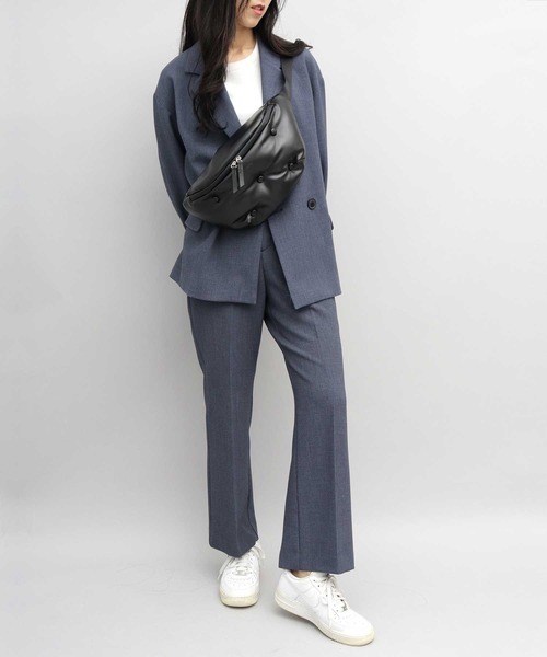 glabella（グラベラ）の「パデッド クッション PU ウエストバッグ（ボディバッグ/ウエストポーチ・メンズ・ブラック・FREE）」の20枚目の写真