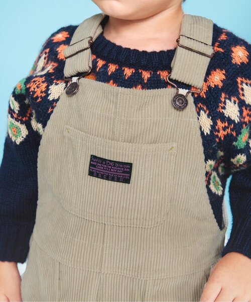 BREEZE（ブリーズ）の「【ユニセックス】あったかコーデュロイサロペット_裏起毛（サロペット/オーバーオール・キッズ・ベージュ/ブラウン・100/120/130/110/90）」の17枚目の写真