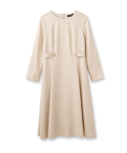 UNTITLED（アンタイトル）の「◆【日本製／通勤からオケージョンまで】ラメ混サキソニーワンピース（ワンピース・レディース・ライトベージュ/ダークグレー/ネイビー・50/00/01/03/44/02/48/46/04/42）」の4枚目の写真