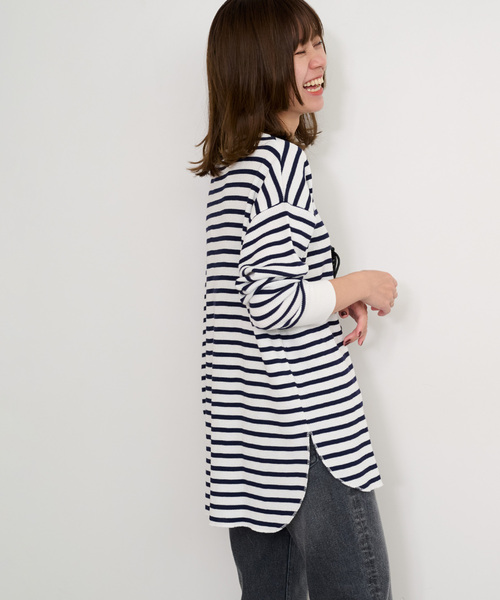 JOURNAL STANDARD relume(ジャーナルスタンダード レリューム)の「《追加7》TCワッフルオーバーサイズロングスリーブTシャツ(Tシャツ/カットソー・レディース・ホワイト系その他/ブラウン/モスグリーン/チャコールグレー/オートミール/ダークブルー・FREE)」の18枚目の写真