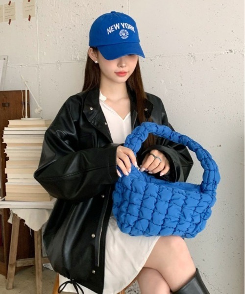 kirakiraShop（キラキラショップ）の「キルティングバッグ（ショルダーバッグ・レディース・オリーブ/レモンイエロー/ブラック/オフホワイト/ピンク/パープル/ブルー/グリーン・FREE）」の17枚目の写真