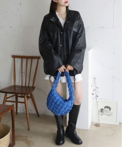 kirakiraShop（キラキラショップ）の「キルティングバッグ（ショルダーバッグ・レディース・オリーブ/レモンイエロー/ブラック/オフホワイト/ピンク/パープル/ブルー/グリーン・FREE）」の19枚目の写真