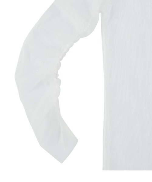 Uenui（ウニュイ）の「シアー メッシュ タートルネック トップス カットソー シースルー シースルートップス 長袖 シアートップス 長袖（Tシャツ/カットソー・レディース・ホワイト/グリーン・FREE）」の18枚目の写真