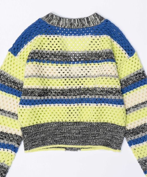 Multi Border Cardigan/マルチボーダーカーディガン【MAISON