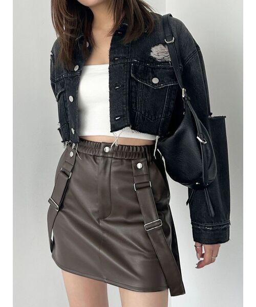 EMODA(エモダ)の「ハングサスペンダーミニスカート(スカート・レディース・グレー/ブラウン/アイボリー/ブラック/その他1/その他・SMALL/MEDIUM)」の19枚目の写真