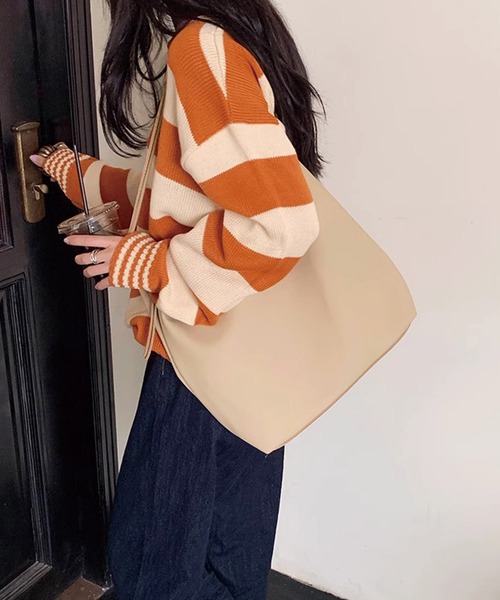 Dita Muaj.(ディータムアージュ)の「【A4対応】ダブルベルトシンプルトート ポーチ付き(ショルダーバッグ・レディース・アイボリー/ブラック・FREE)」の16枚目の写真