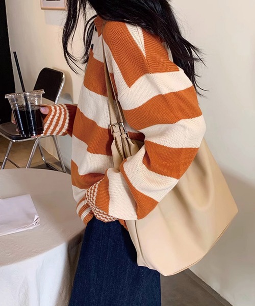 Dita Muaj.(ディータムアージュ)の「【A4対応】ダブルベルトシンプルトート ポーチ付き(ショルダーバッグ・レディース・アイボリー/ブラック・FREE)」の18枚目の写真