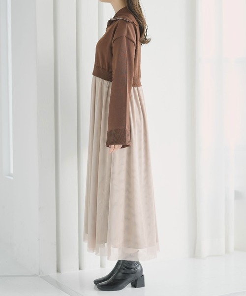 moulis'(ムーリス)の「ハーフジップニットドッキングワンピース(ワンピース・レディース・ホワイト/ブラウン・MEDIUM/LARGE/X-LARGE)」の5枚目の写真