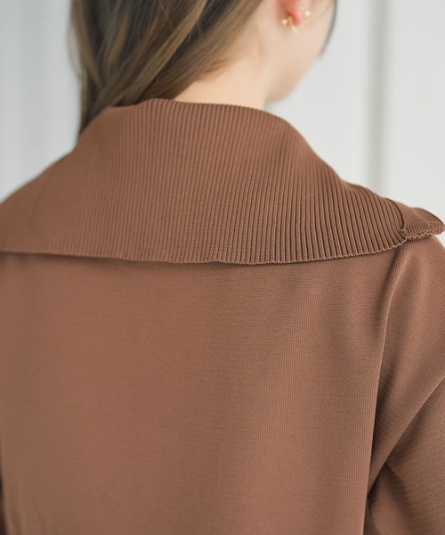 moulis'(ムーリス)の「ハーフジップニットドッキングワンピース(ワンピース・レディース・ホワイト/ブラウン・MEDIUM/LARGE/X-LARGE)」の7枚目の写真