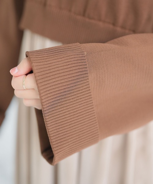moulis'(ムーリス)の「ハーフジップニットドッキングワンピース(ワンピース・レディース・ホワイト/ブラウン・MEDIUM/LARGE/X-LARGE)」の9枚目の写真