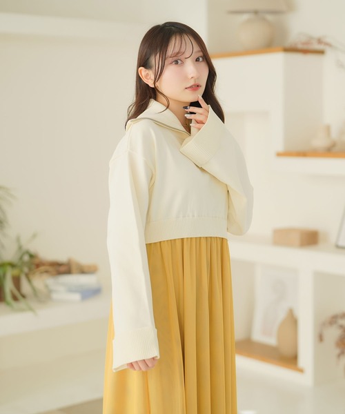 moulis'(ムーリス)の「ハーフジップニットドッキングワンピース(ワンピース・レディース・ホワイト/ブラウン・MEDIUM/LARGE/X-LARGE)」の19枚目の写真