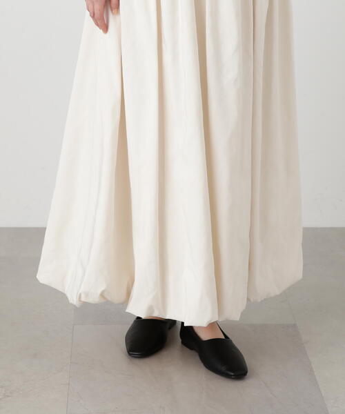 N.（N. Natural Beauty Basic）（エヌエヌナチュラルビューティーベーシック）の「◆ソフトサテンバルーンスカート（スカート・レディース・オフホワイト/ブラック・MEDIUM）」の16枚目の写真