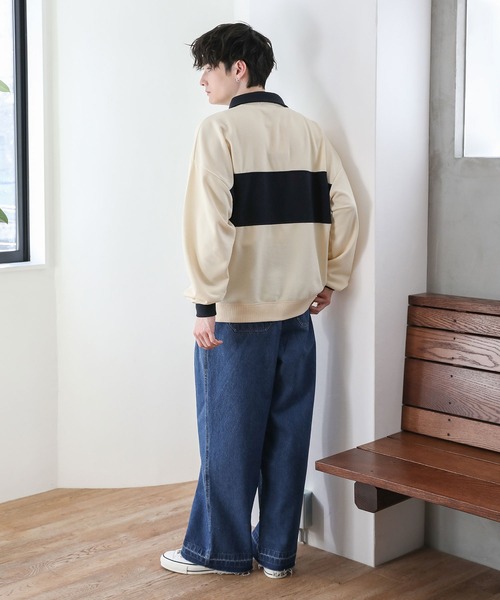 U.S. POLO ASSN.(ユーエスポロアッスン)の「U.S. POLO ASSN. 別注 ワンポイントロゴ刺繍ポロビッグシルエットハーフジップスウェット(スウェット・メンズ・アッシュグレー/ホワイト系/グレー系/ブラック/アイボリー/ブラック×グレー/ベージュ・L/M/S)」の13枚目の写真