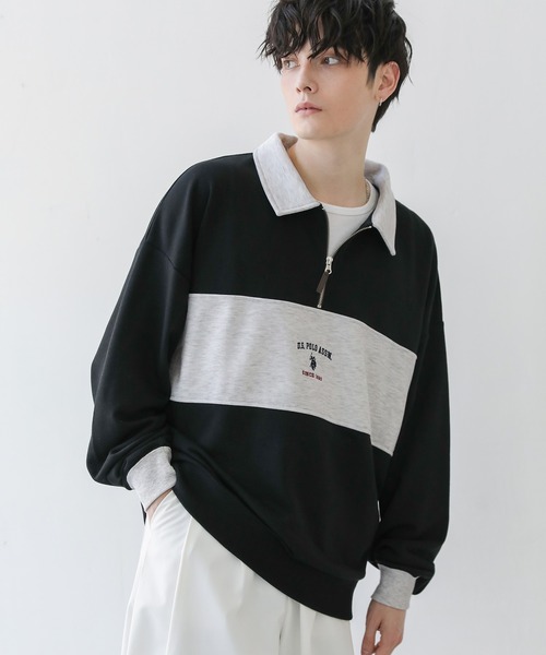 U.S. POLO ASSN.(ユーエスポロアッスン)の「U.S. POLO ASSN. 別注 ワンポイントロゴ刺繍ポロビッグシルエットハーフジップスウェット(スウェット・メンズ・アッシュグレー/ホワイト系/グレー系/ブラック/アイボリー/ブラック×グレー/ベージュ・L/M/S)」の22枚目の写真