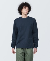 紳士　洗いざらし太番手クルーネック長袖Ｔシャツ