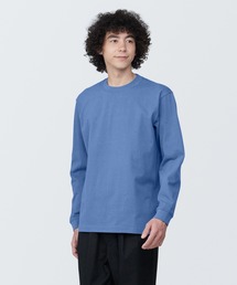 紳士　洗いざらし太番手クルーネック長袖Ｔシャツ