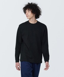 紳士 洗いざらし太番手クルーネック長袖Tシャツ