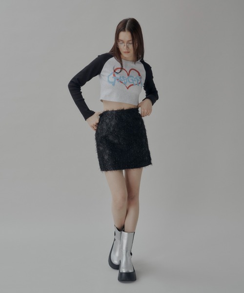 GAB GAB(ガブガブ)の「フリンジミニスカート(スカート・レディース・ブラック/ピンク・MEDIUM/SMALL)」の6枚目の写真