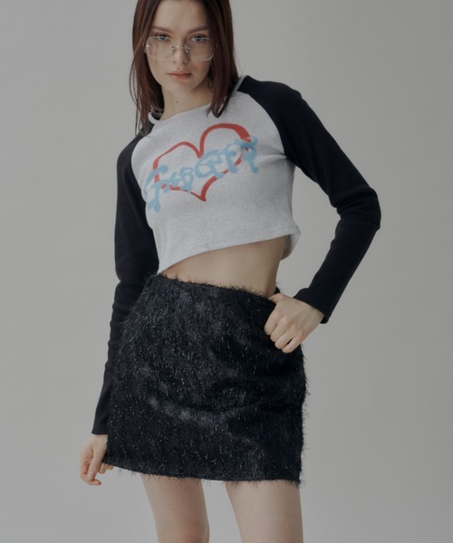 GAB GAB(ガブガブ)の「フリンジミニスカート(スカート・レディース・ブラック/ピンク・MEDIUM/SMALL)」の3枚目の写真