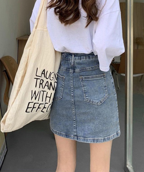 Miniministore（ミニミニストア）の「キュロット デニムスカート ミニスカート（デニムスカート・レディース・ブルー・M/L/XL/S/XS）」の5枚目の写真