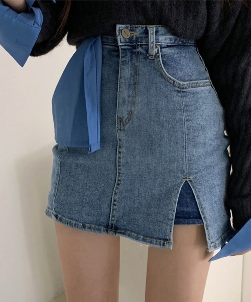 Miniministore（ミニミニストア）の「キュロット デニムスカート ミニスカート（デニムスカート・レディース・ブルー・M/L/XL/S/XS）」の11枚目の写真