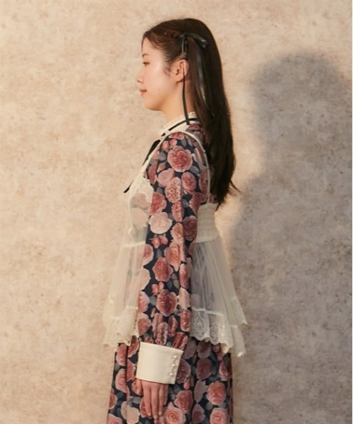 axes femme（アクシーズファム）の「チュール重ねイレヘムビスチェ（ベスト・レディース・ピンク/キナリ/ブラック・FREE）」の4枚目の写真