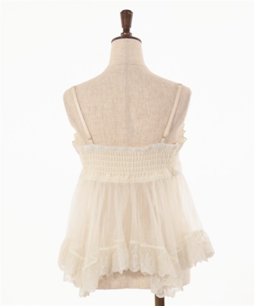 axes femme（アクシーズファム）の「チュール重ねイレヘムビスチェ（ベスト・レディース・ピンク/キナリ/ブラック・FREE）」の8枚目の写真