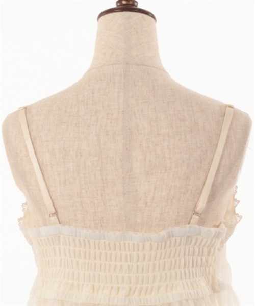 axes femme（アクシーズファム）の「チュール重ねイレヘムビスチェ（ベスト・レディース・ピンク/キナリ/ブラック・FREE）」の13枚目の写真