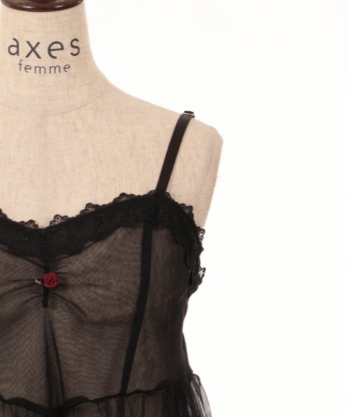 axes femme（アクシーズファム）の「チュール重ねイレヘムビスチェ（ベスト・レディース・ピンク/キナリ/ブラック・FREE）」の22枚目の写真
